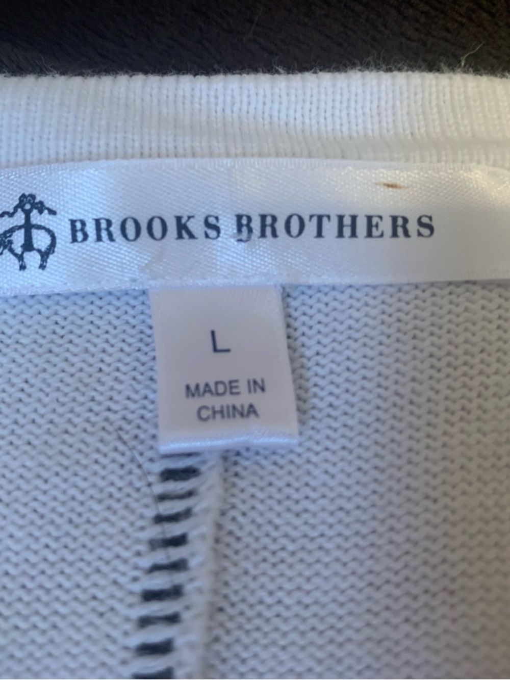 BROOKS BROTHERS ladies pure white lightweight eyelet cardigan size Large LNWOT - Picture 4 of 9